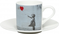 Könitz Girl with Balloon by Banksy - Espresso