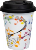 Könitz Flying Notes - ToGo Mug mit Deckel+Verschluss